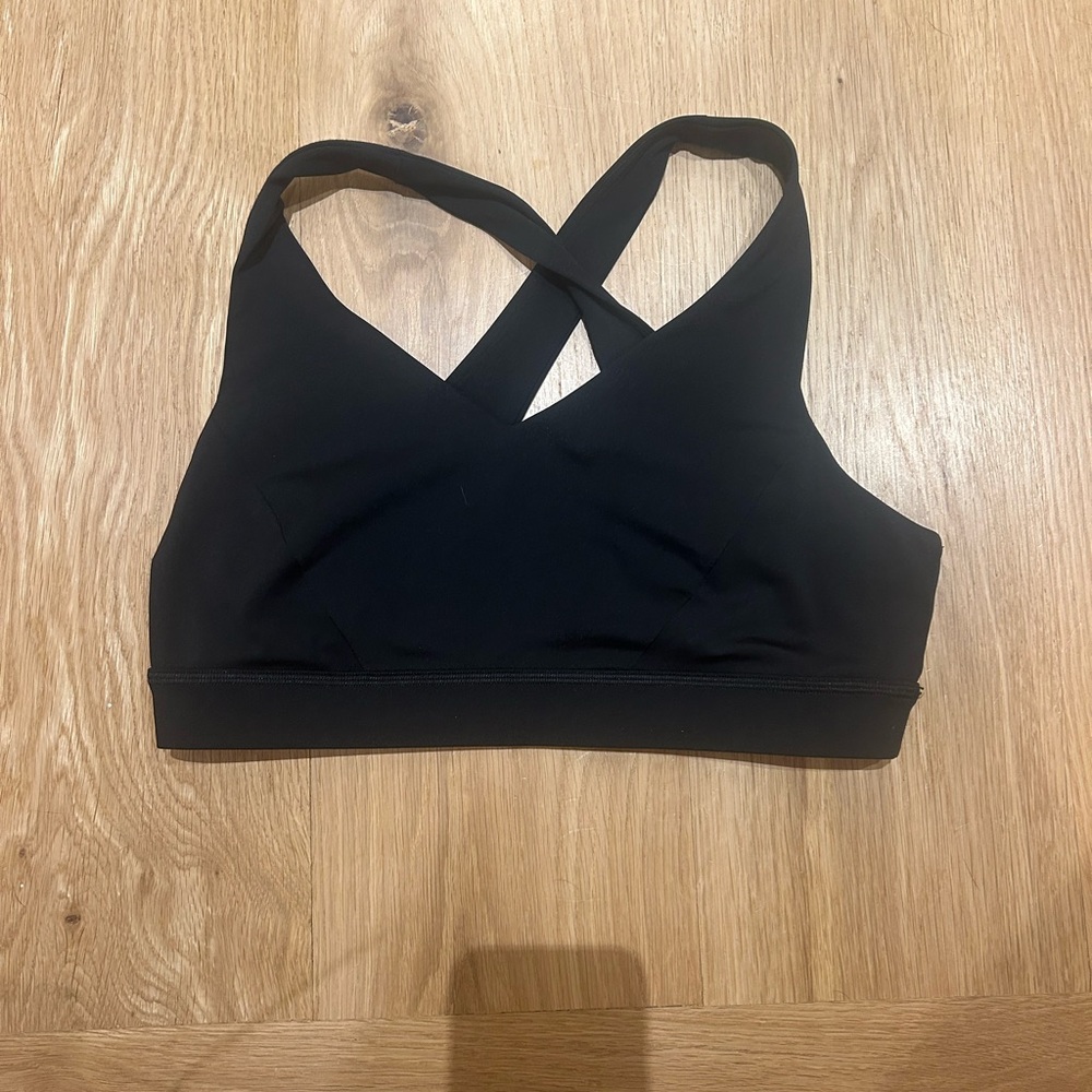 Lululemon Athletica Black Cross-Back Sports Bra
